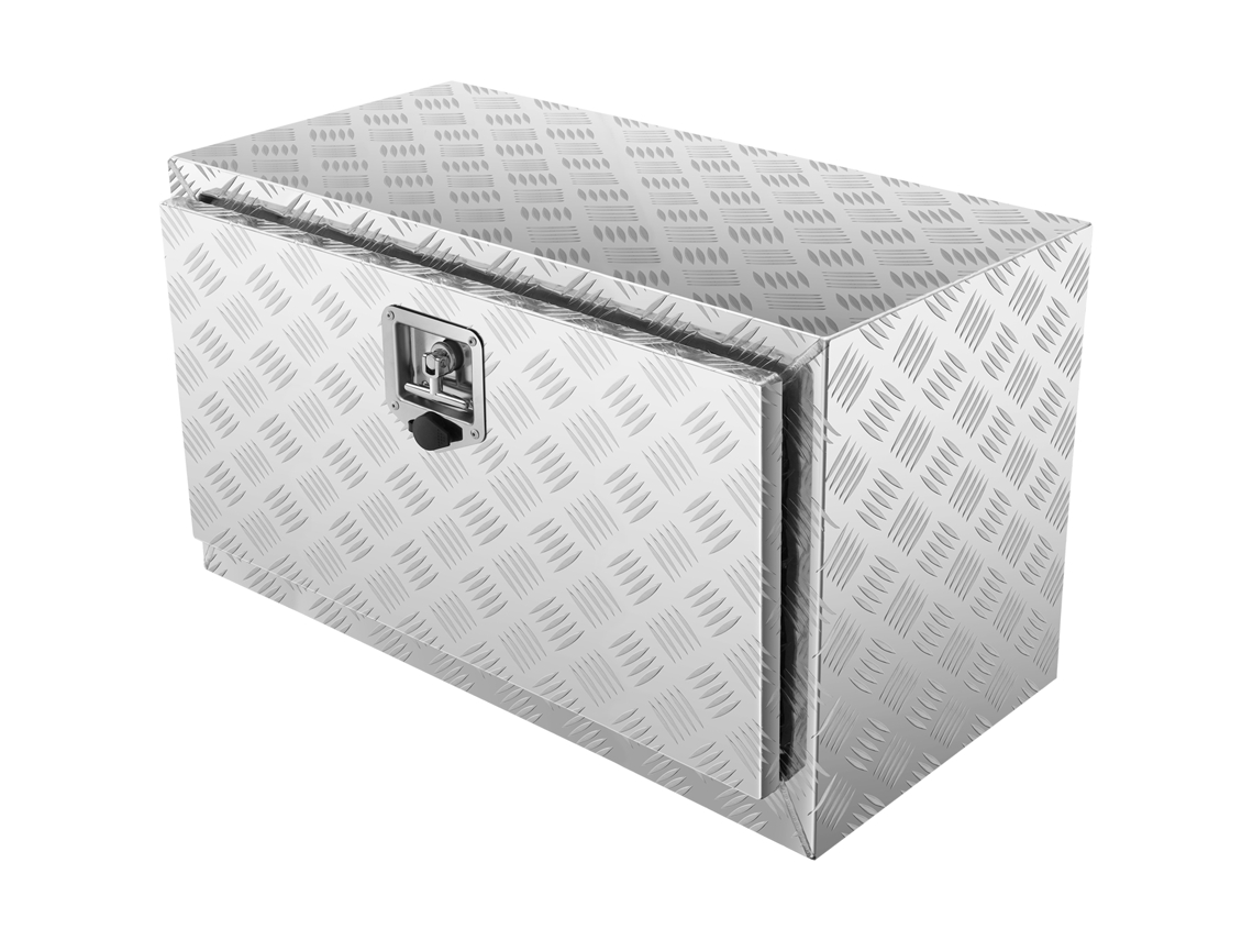 Caixa de Ferramentas para Caminhão 76x40,5x35,5 Cm Chassi Inferior Armazenamento Liga Alumínio Montagem com Fechadura e Chaves Reboques, Caminhonetes