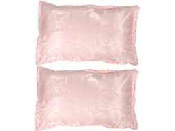 2 Elegantes Fronhas de Cetim Capas Almofada Decorativas Poliéster Macio e Refrescante para Decoração CHABERLU