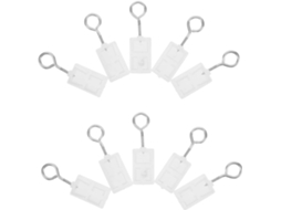 Ipetboom 50 Unidades De Tampas Extremidade Para Trilho Cortina Em Plástico Branco, Com Estrutura De Encaixe, Superfície