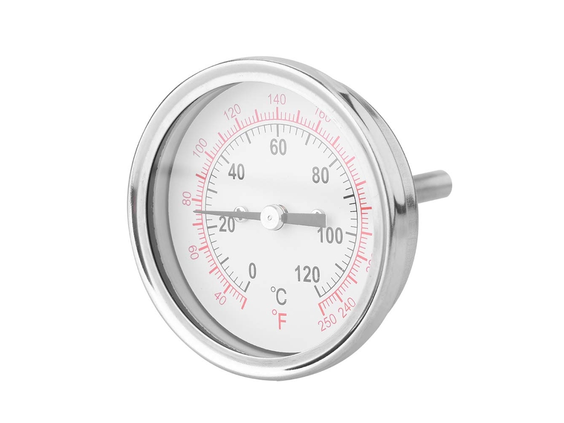 Termômetro Bimetálico De Alta Temperatura Cryfokt Para Grelha, Churrasco E Forno, 62mm, Mostrador Analógico