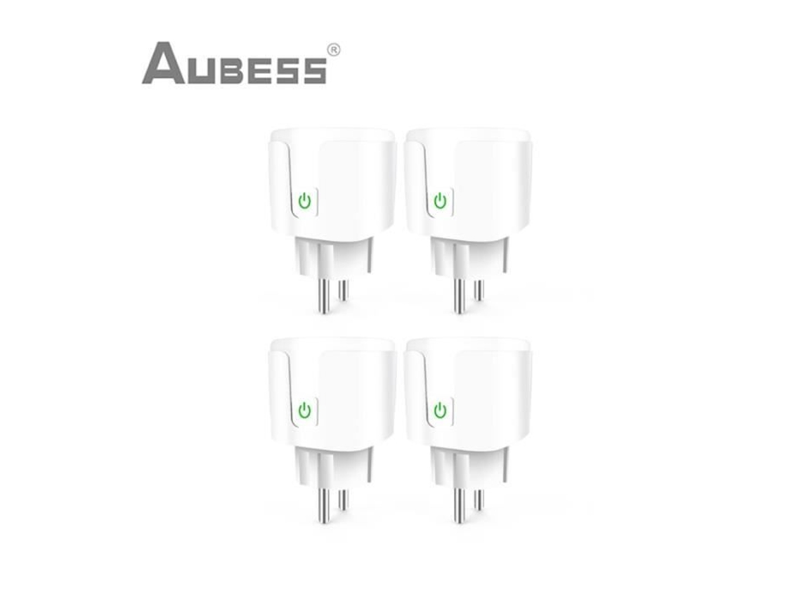 Tomada Elétrica Tomada Inteligente Wifi 20A Tuya Ue Monitor de Energia Sem Fio Controle Remoto de Voz Plugue 4Pcs-Eu