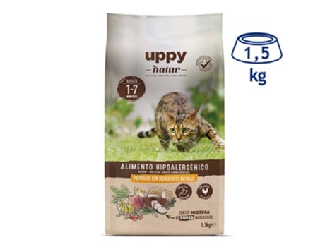 Ração para Gato Adulto Natural Sem Cereais Frango UPPY NATUR