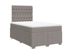Box Spring Bed, Box Spring Beds Vidaxl Cinzento-acastanhado Tecido (120 X 200 Cm)