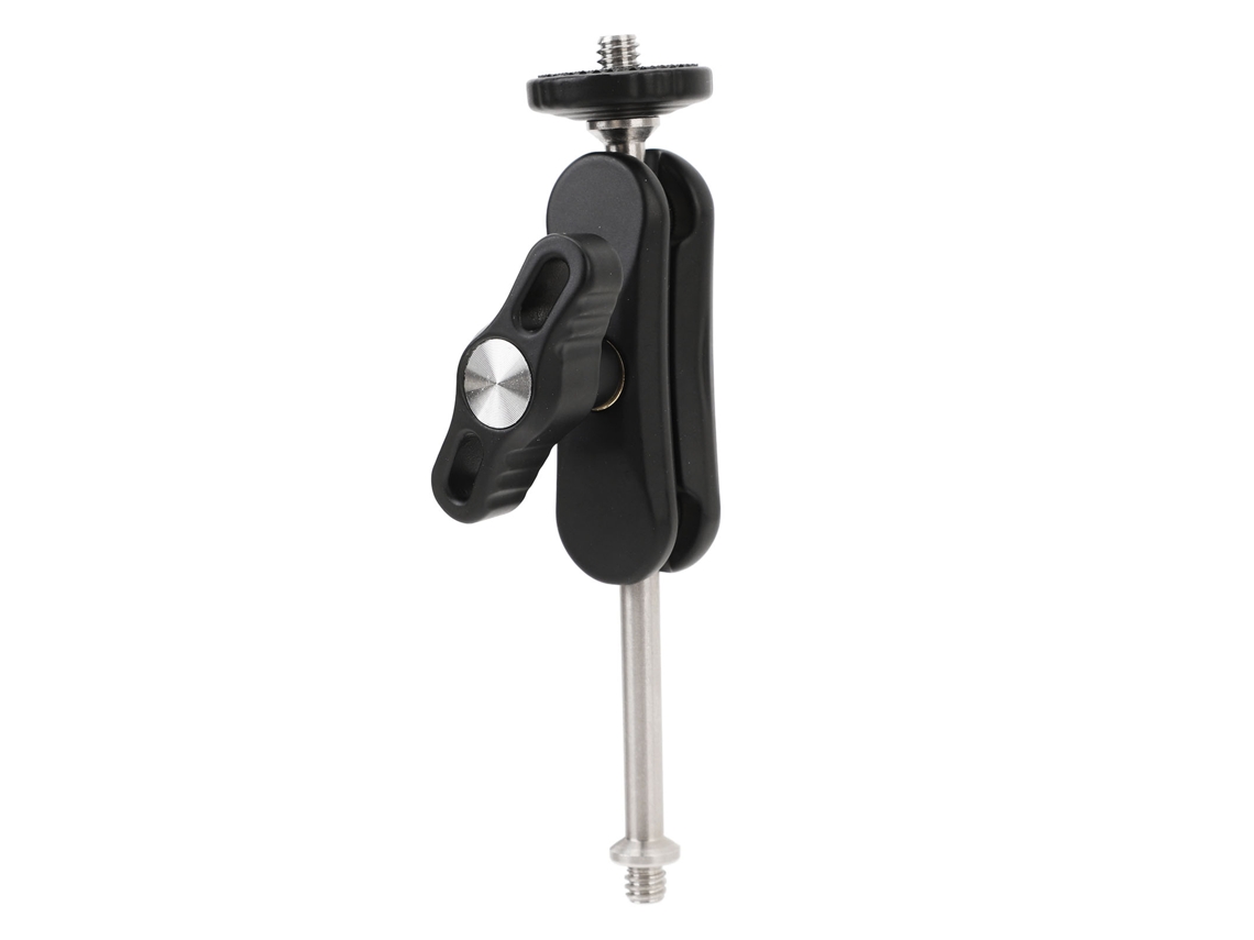 2026 brazo Articulado Mini Ajustável com Cabeça de Bolas Dupla para Luz Led, Microfone e Câmera Portátil