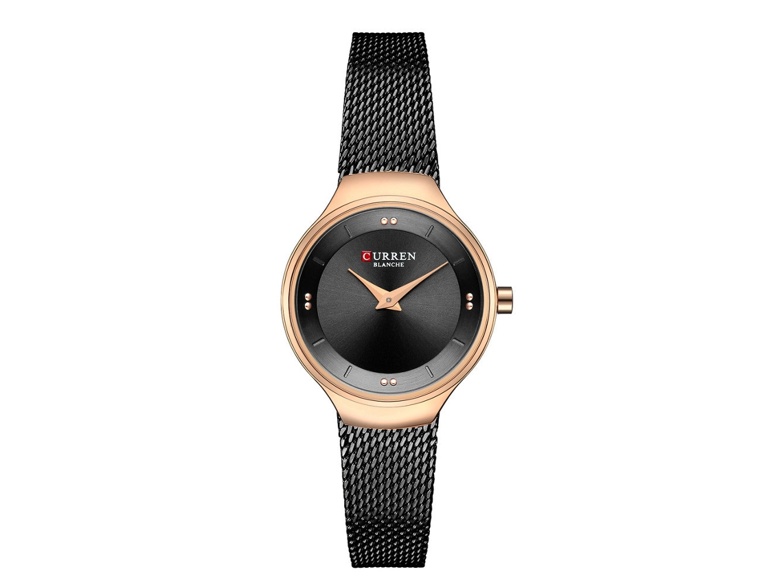 Relógio Feminino Casual de Quartzo com Pulseira de Malha Milanesa em Aço Inoxidável. MDUG