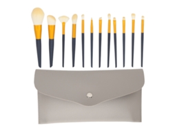 12pcs Conjunto De Pincéis De Maquiagem Com Cabelo Macio E Bolsa Para Iniciantes