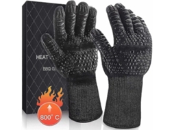 Luva de Barbear e Forno Resistente Ao Calor Até 800°c Tamanho Universal Couro para Cozinha, Churrasco e Soldadura