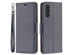 Capa Carteira Para Samsung Galaxy A25 5g Com Textura De Lichia, Suporte, Proteção Contra Quedas E Alça.