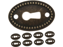 Conjunto De 12 Placas Ovais Para Fechadura, Em Metal, Para Decoração De Portas E Gavetas Móveis