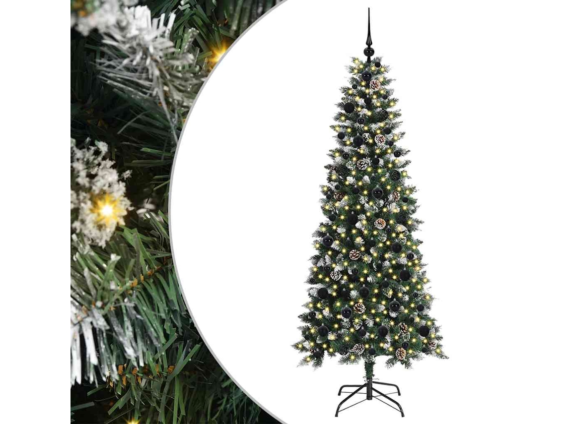 Conjunto 1 Árvore De Natal Artificial Vidaxl Verde Pvc (180 Cm)