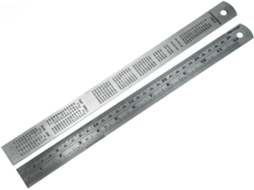 Conjunto De 12 Réguas De Aço Neilson De 300 Mm Com Tabela De Conversão No Verso.