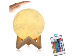 Luminária de Lua 3d em Led, Luz Noturna, Luminária de Lua, 15 Cm BRILVIBERA