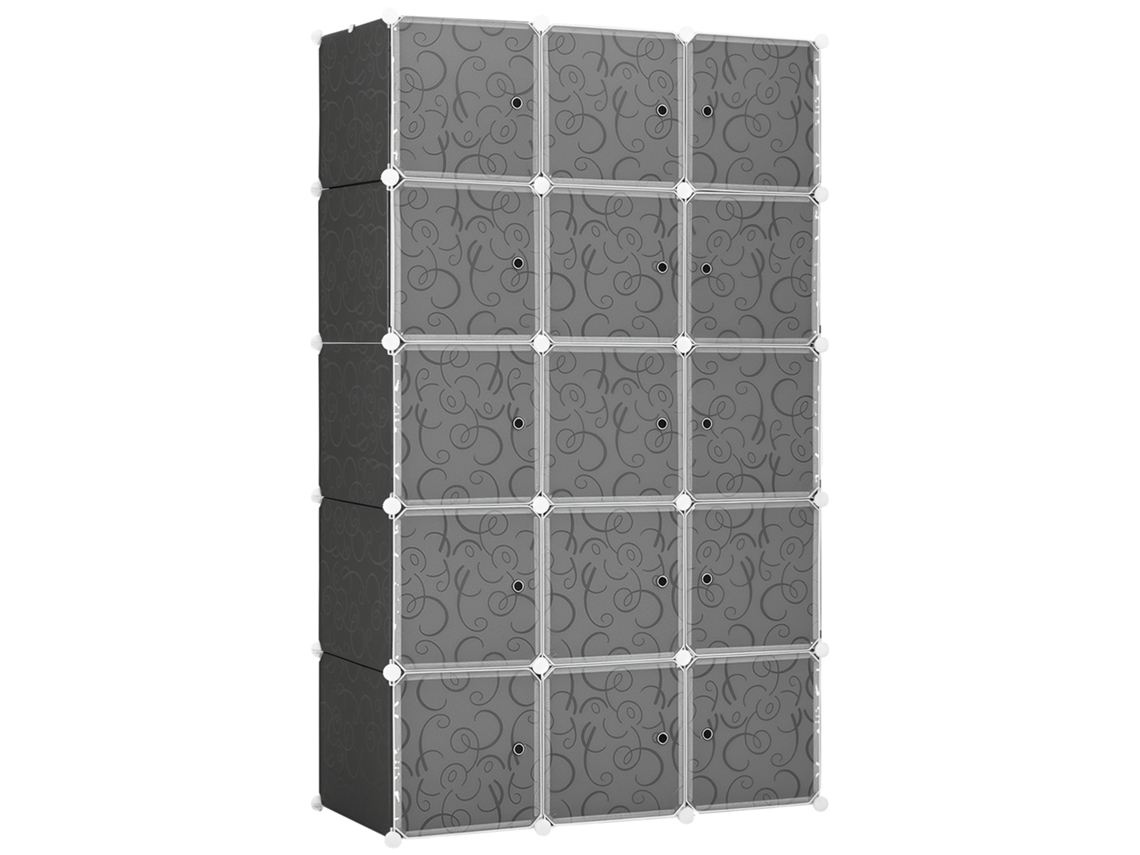 Armário de cubos 2 grandes e 9 pequenos preto+branco BTFORUS