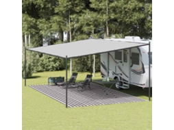 Tapete De Campismo Para Tenda 400x800 Cm Pead Antracite/branco Lovely Home