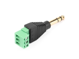 Laxiscreed Adaptador Terminal Jack Áudio E Vídeo Balanceado 6.35mm Stereo Verde