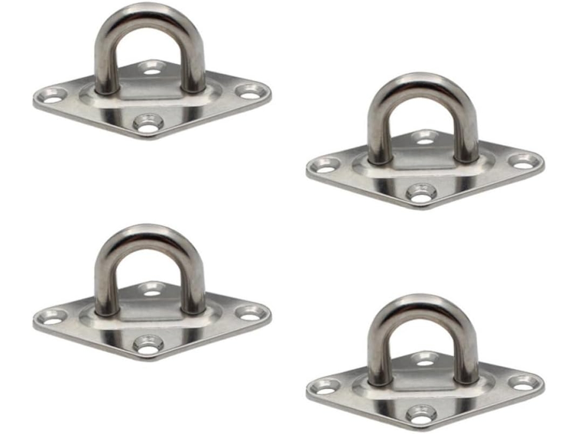 Conjunto De 4 Fechos Porta Deslizantes Em Aço Inoxidável Com Formato Losango Portas E Gaiolas Animais Estimação