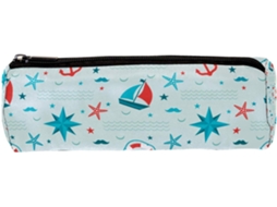 Organizador de mesa náutico com estrela-do-mar e âncora, item essencial para escola e escritório.