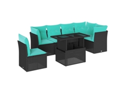 Garden Sofa Set, Garden Sofa Sets Vidaxl Preto Rattan / Vime (n/a)