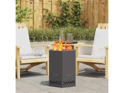 Vidaxl Bowl De Fogo Sem Fumaça Preto 38 X 38 X 51 Cm Aço Corten