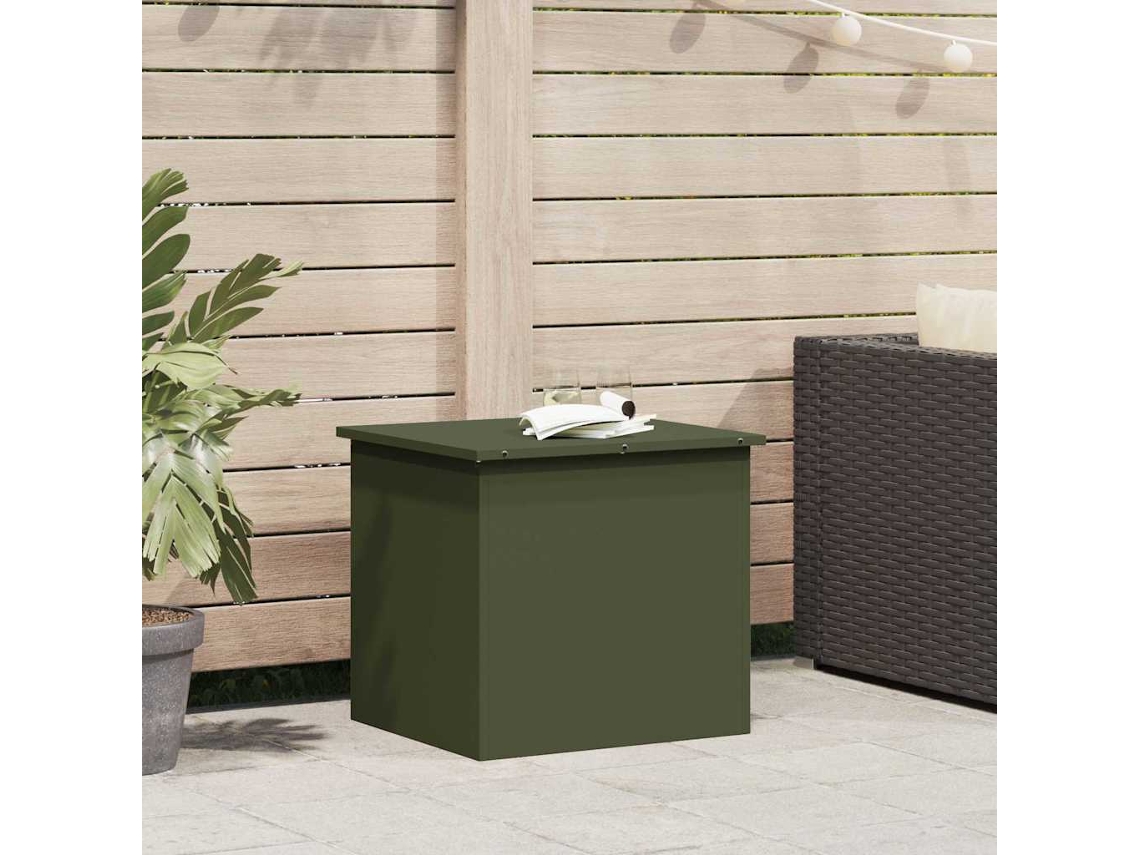 Vidaxl Cofrinho De Armazenamento Para Jardim Aço Galvanizado 117 L