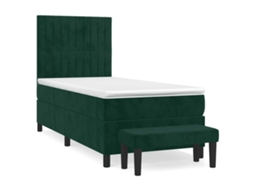 Box Spring Bed, Box Spring Beds Vidaxl Verde Veludo (90 X 190 Cm)