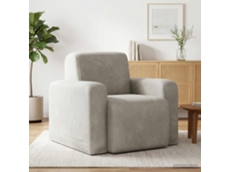 Vidaxl Poltrona Creme Veludo