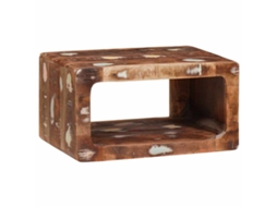 Maison Exclusive - Mesa-de-cabeceira Castanho Madeira Reforçada Sólida