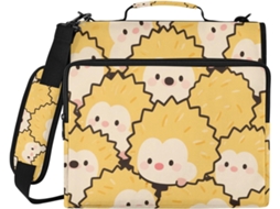 Fofo De Ouriço Organizador Amarelo 3,8cm 1,5 Polegadas Com 3 Argolas, Alça De Ombro E Mão Inclui Organizador