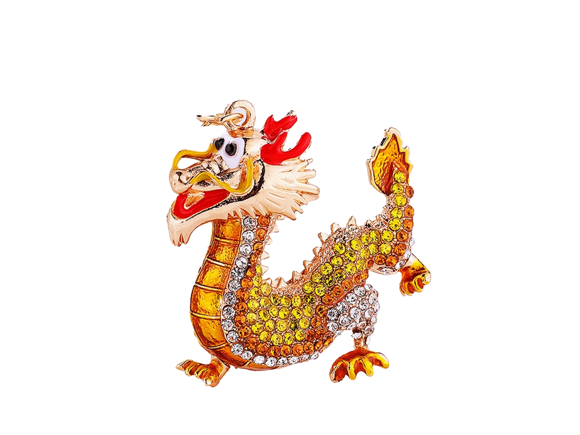 Chaveiro de zodíaco dragão colorido em acrílico, estilo chinês para mulheres e bolsas LAXISCREED