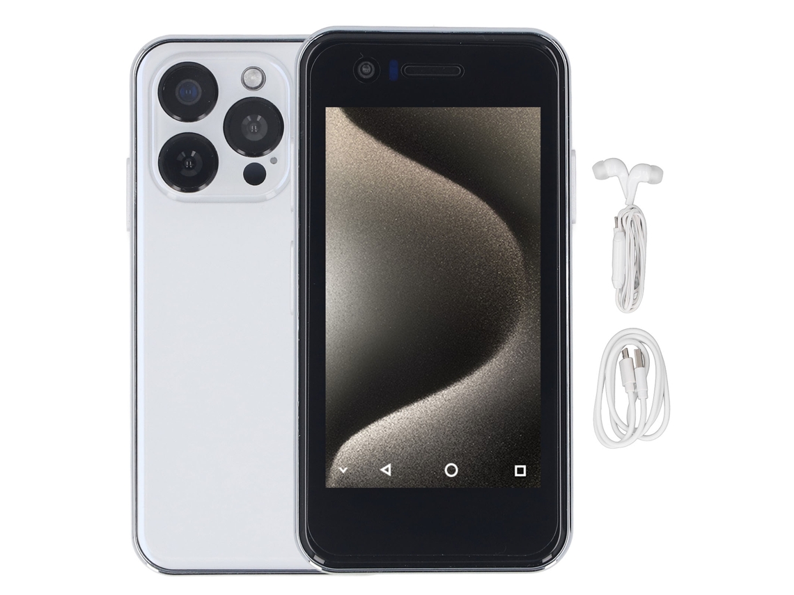 Mali smartphone Pequeno 3.5 Polegadas Dual Sim 4gb 64gb 2000mah Câmeras 5mp 8mp Desbloqueio Facial Android 10 Branco