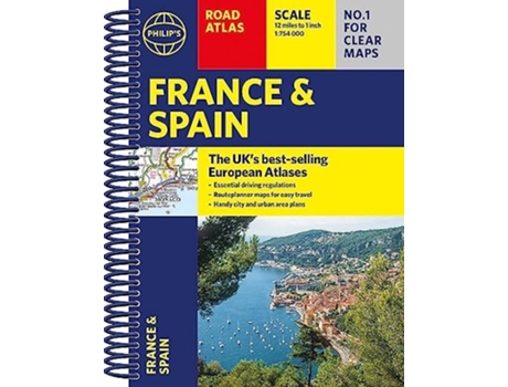 Livro Philips France and Spain Road Atlas de Philip's Maps (Inglês)
