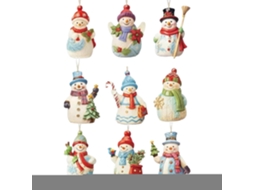 Enfeites De Natal Em Forma De Boneco De Neve De Madeira |