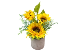 Planta de Girassol Artificial em Vaso, 12 Peças LAXISCREED