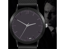 Reloj De Cuarzo Con Correa De Silicona Estilo Casual Para Mujeres Parejas Negro