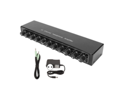 Aetheria amplificador de Fones de Ouvido Estéreo 10 Canais Portátil 1 Entrada 10 Saídas Plug Eu