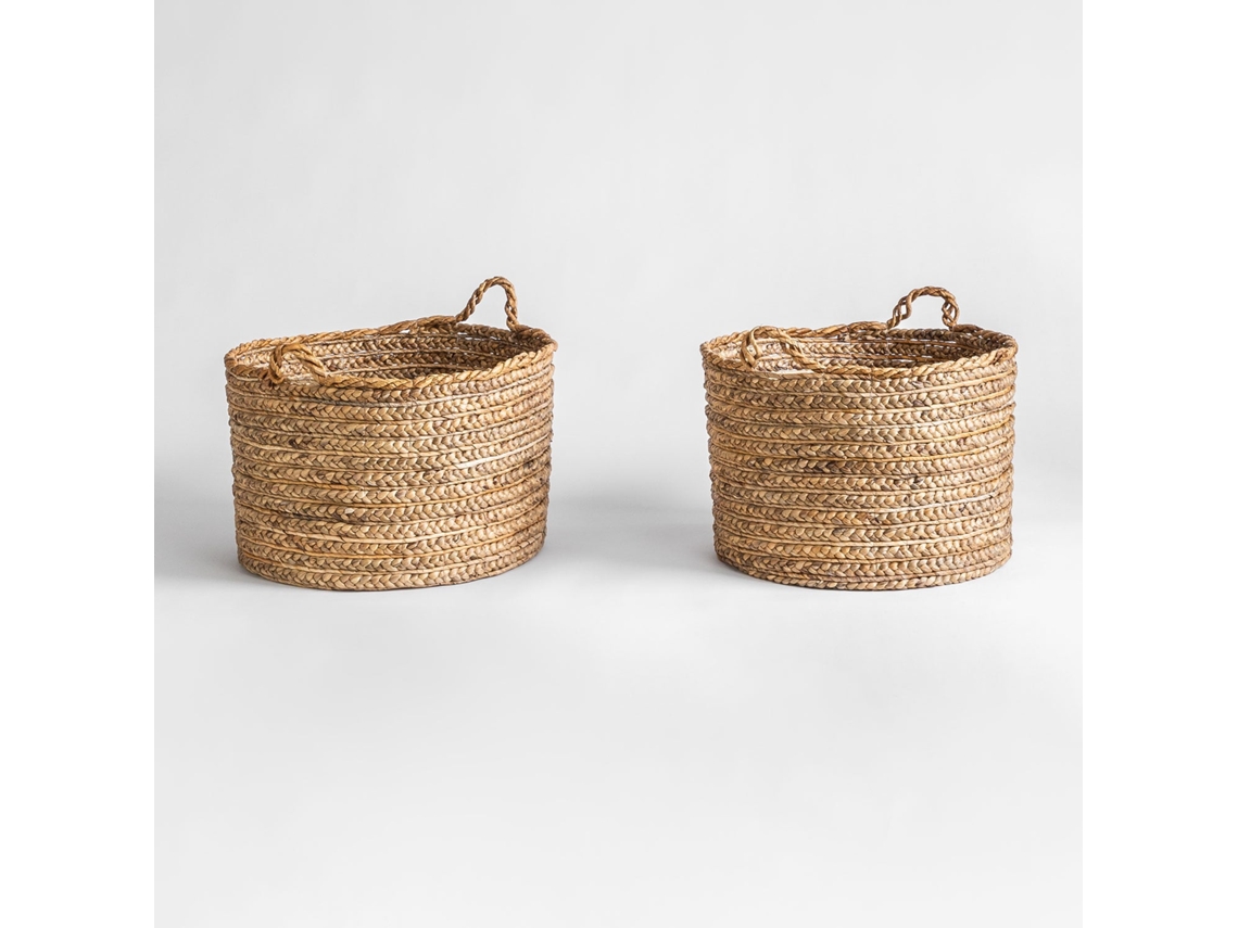 SKLUM Conjunto de 2 Cestos Elady Jacinto de Água Natural