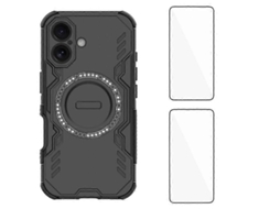 Capa Magnética Tkdaddy Para Iphone 16 Wanlonfeng Dj Series Pc Tpu Com 2 Películas De Vidro Temperado Pretas