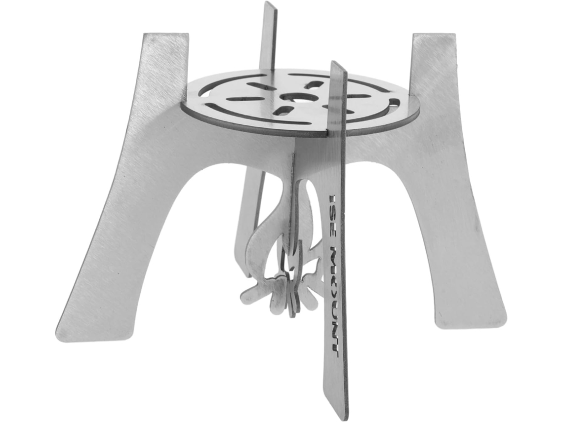 Suporte para Fogão de Camping Inoomp em Aço Inoxidável, Estável e Compacto, para Camping, Caminhadas e Churrascos CHABERLU