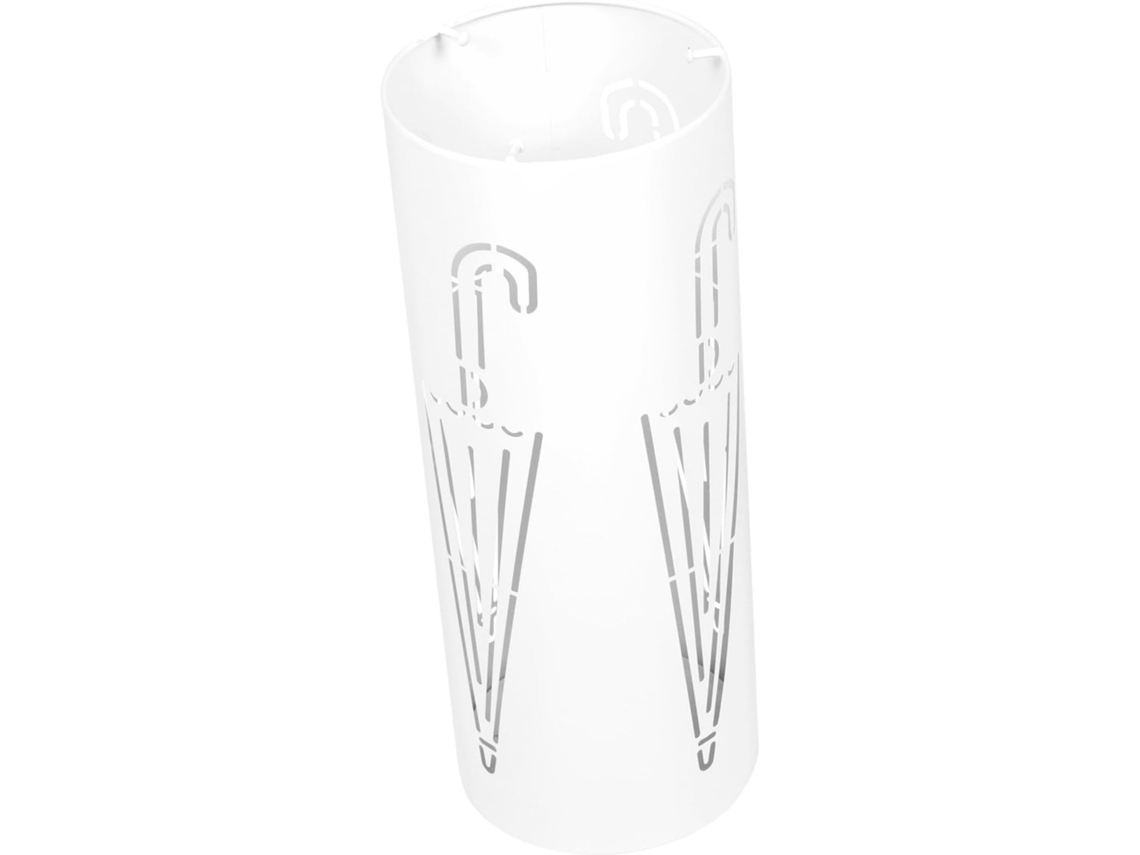 Suporte para Guarda chuvas Inoomp em Ferro, Branco,, com Prateleira de Armazenamento, para Casa e Escritório, CHABERLU