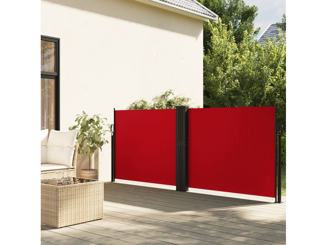 Vidaxl Toldo Lateral Retrátil 140x600 Cm Vermelho