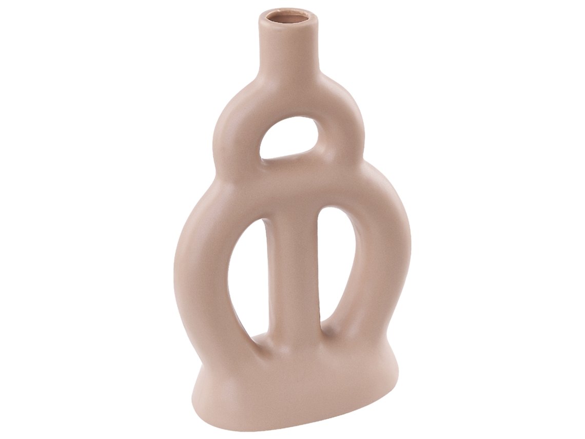 Jarra De Flores Kozani Cerâmica 28 Cm Creme