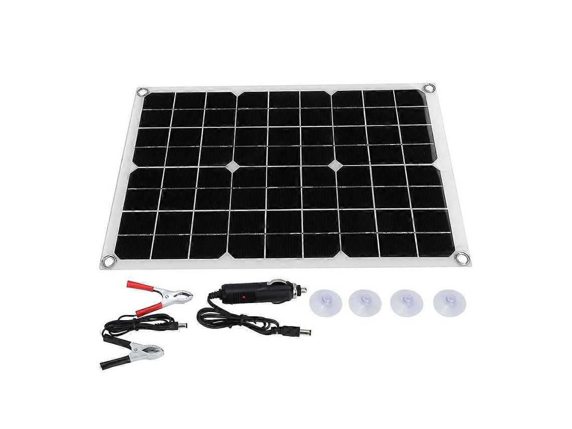 Kit De Painel Solar Monocristalino De 20 W E 18 V, Painel Solar Semiflexível Com Clipe De Bateria Olysi Shop