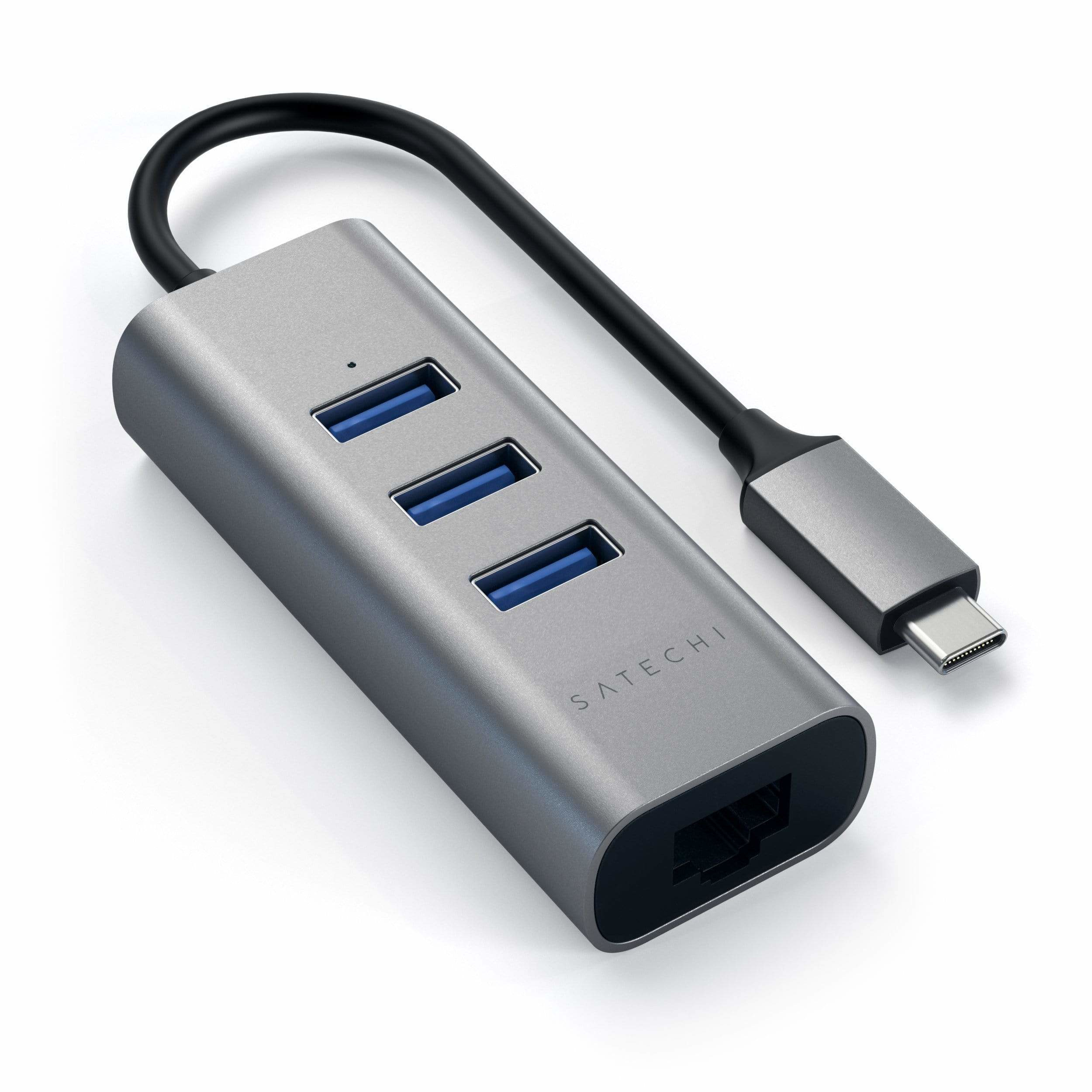 SATECHI St-Tc2N1Usb31Am Base para Portátil Y Replicador de Puertos Usb 3.2 Gen 1 3.1 Gen 1 Type-C Gris
