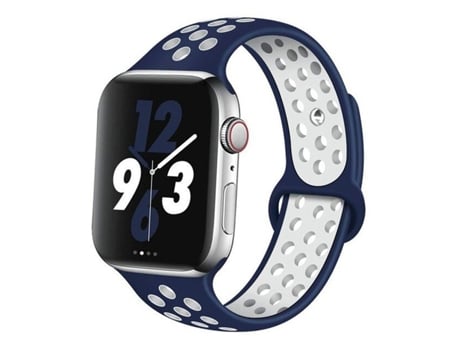 Bracelete Desportiva para Apple Watch Series 8 41Mm Azul Escuro / Branco