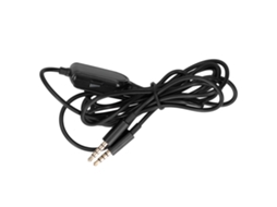 Cabo de Áudio Mali para Fones Logitech Astro A10 A40 com controle de volume e microfone
