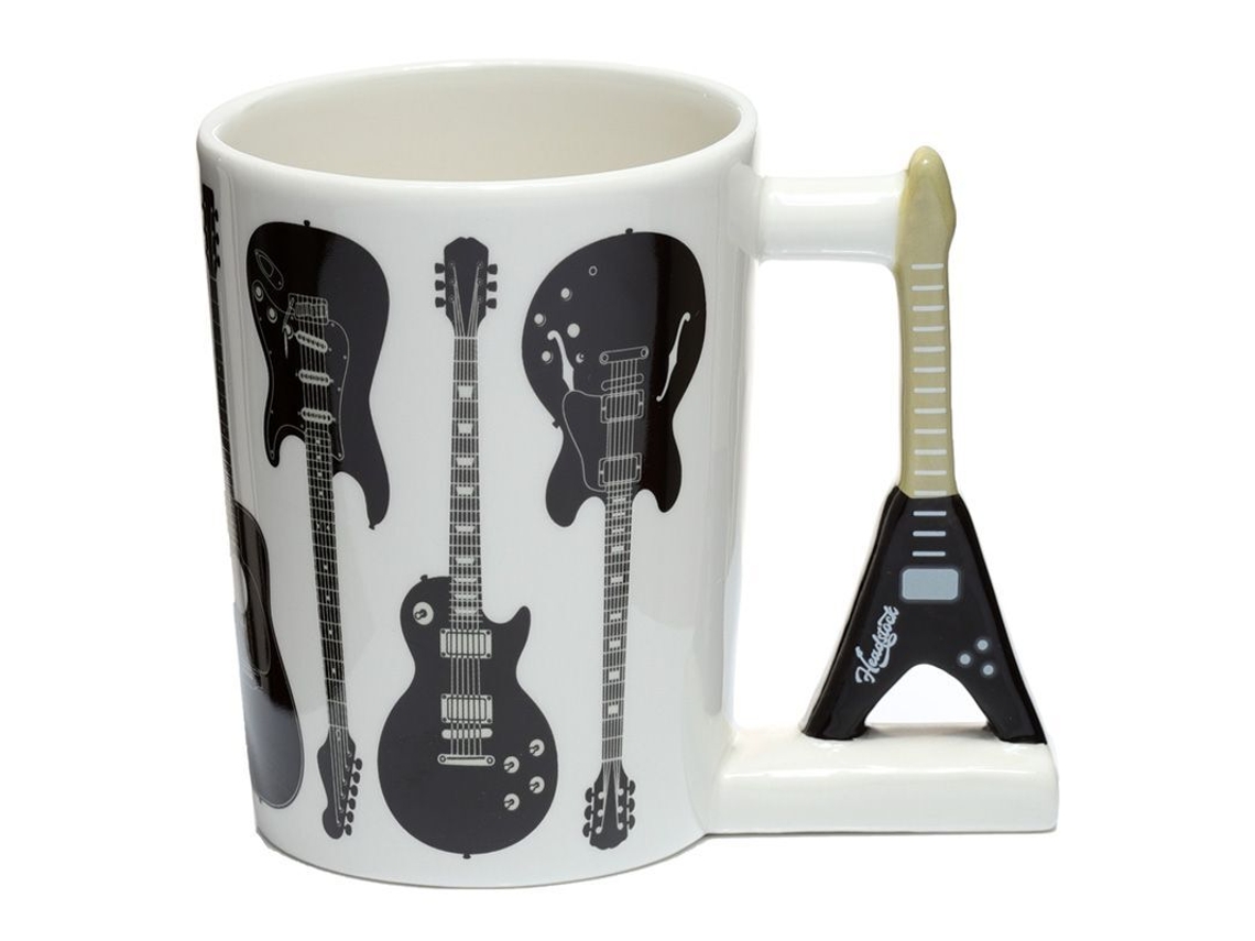 Caneca de cerâmica com alça em formato de guitarra PUCKATOR