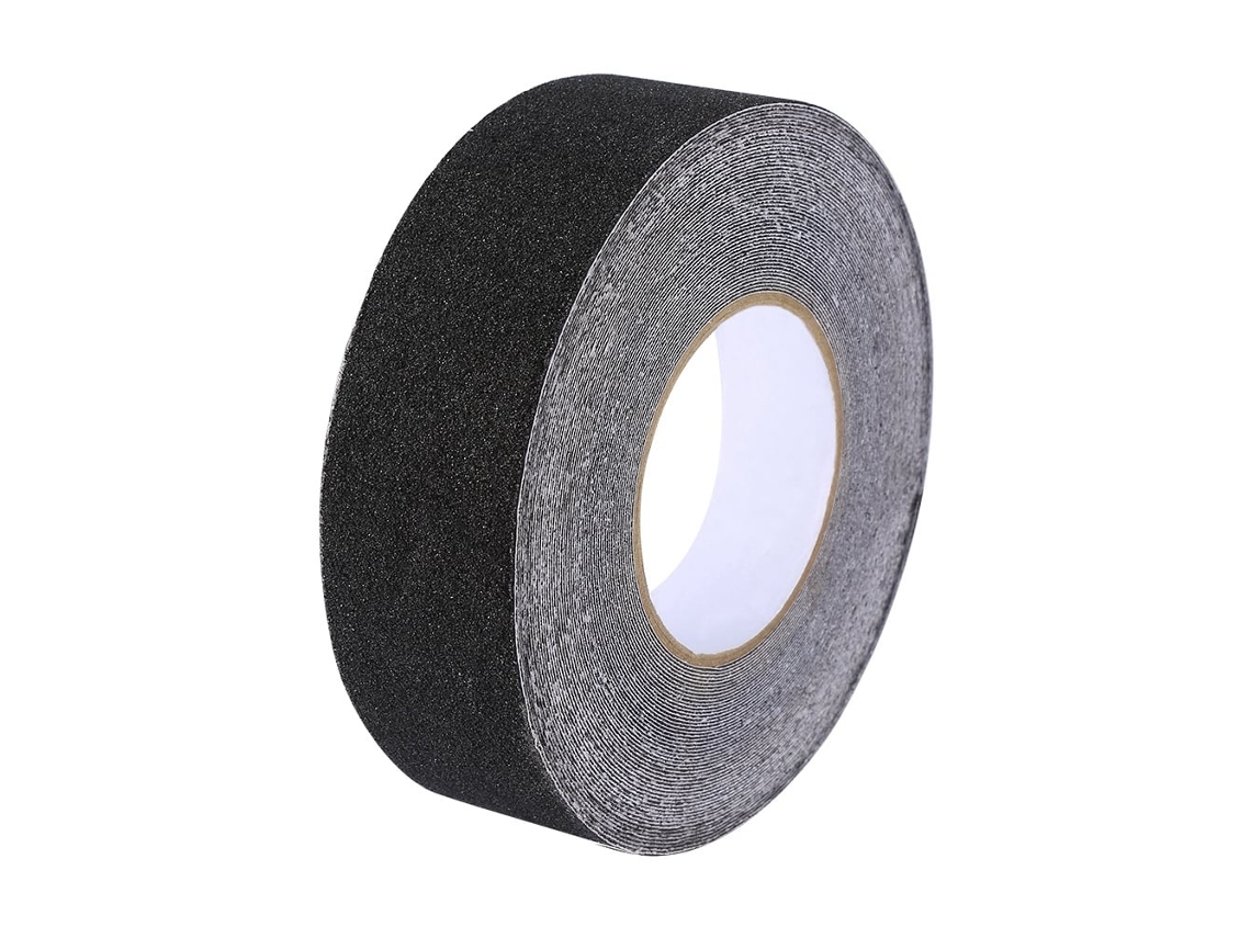 Laxiscreed Fita De Advertência Antiderrapante Em Pvc Preta, Ideal Para Prevenção De Escorregões