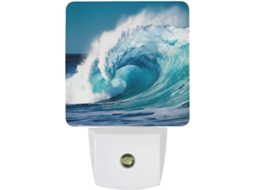 Luminária Noturna De Led Com Ondas Do Mar E Sensores Luz Banheiro, Corredor, Escadas, Quarto E Cozinha