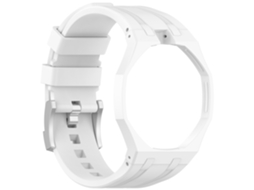 Bracelete Desportiva em Silicone para Swatch Royal Pop com composição Branco HEXINYIGJLY (posição Das 12 Horas)