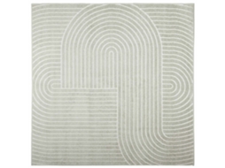 Tapetes de Área Quadrado Palmeras Verde 120 X 120 Cm Poliéster VIDAXL